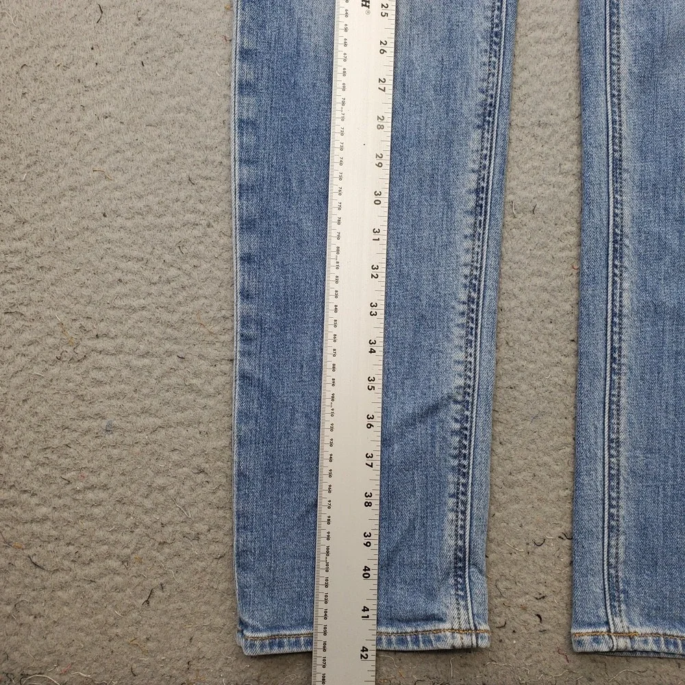 Banana Republic Jeans Mens 32x32 Blue Denim Stretch Slim Fit Whiskered Faded